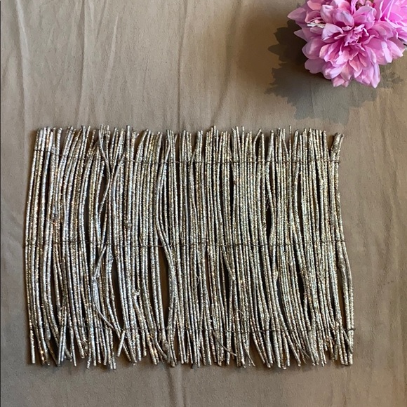 Z Gallerie Dining Wood Twig Glitter Placemats Set Of Four Poshmark